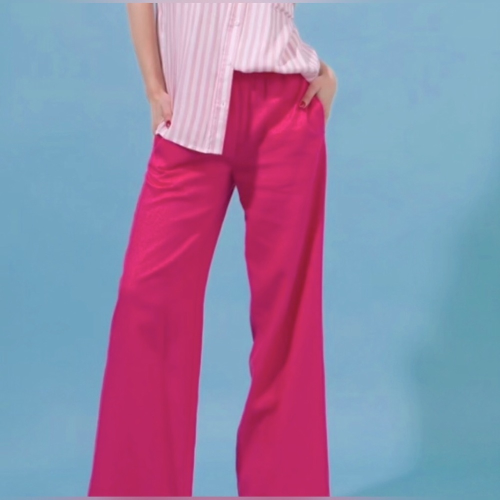 Cato Casual Fuchsia Linen Pants 12